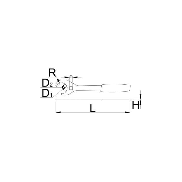 Llave extractor de pedalier abierta - 1609/2HOBBY-US