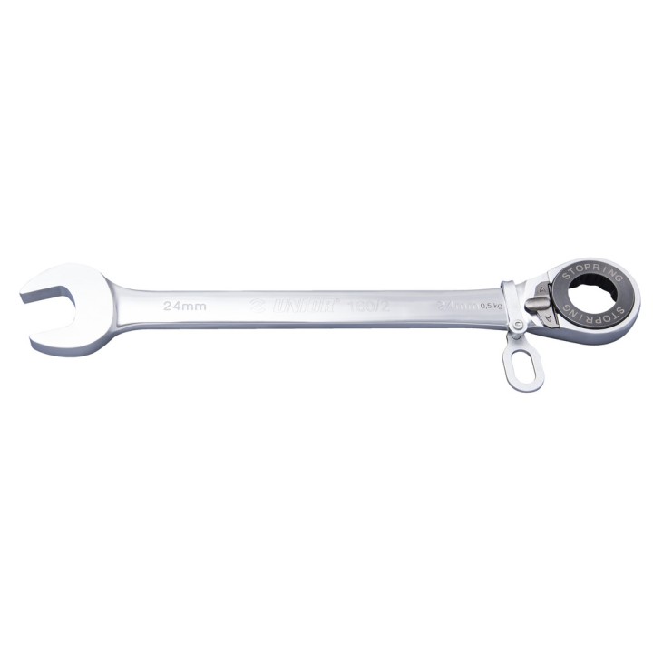 Llave combinada con carraca, para un trabajo seguro en las alturas