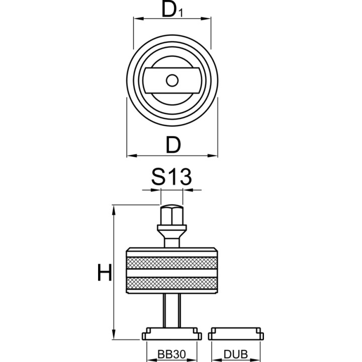 Llave para quitar el soporte inferior BB30 & DUB - 1625/2