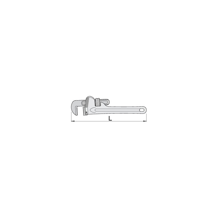 Llave para tubos extrafuerte, para un trabajo seguro en las alturas