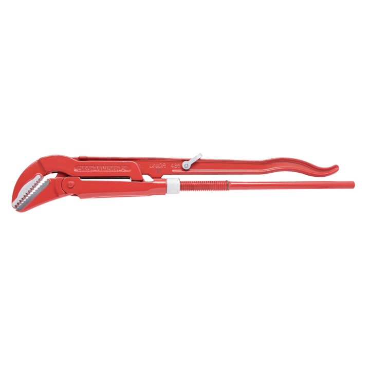 Llave para tubos, modelo sueco, 45°, para un trabajo seguro en las