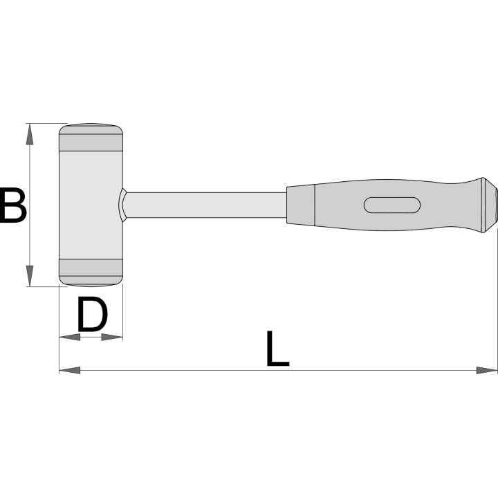 Martillo de poliuretano antirrebote - 819A-US