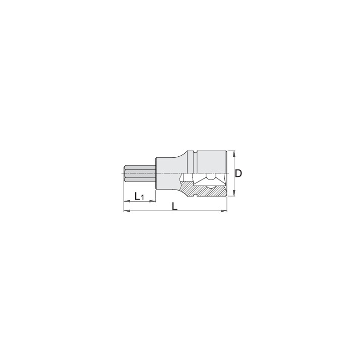 Vaso 1/2" CON PUNTA ALLEN HX - 192/2HX