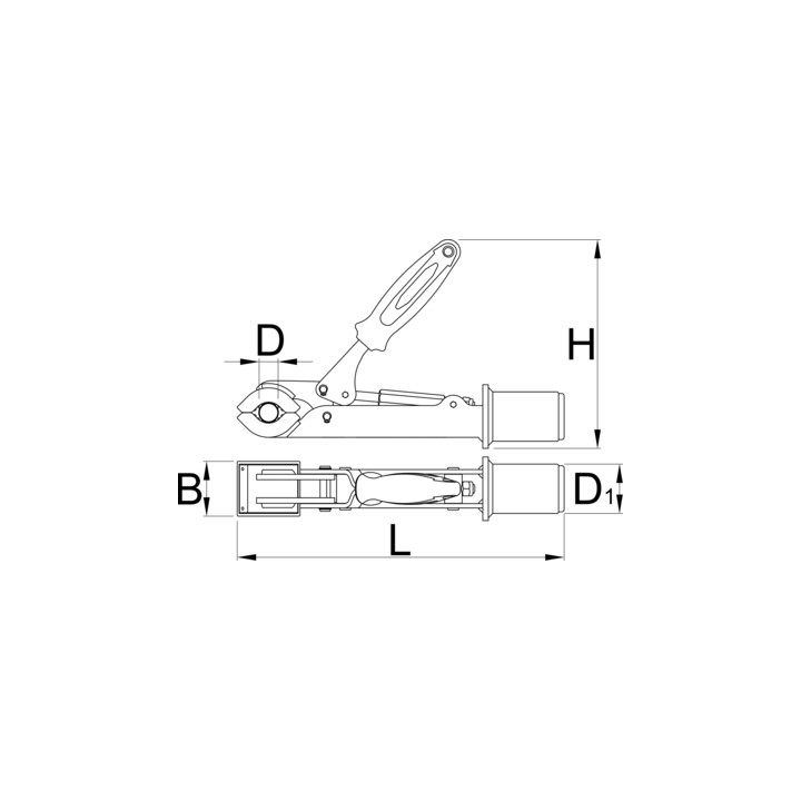 Mordaza ajustable manualmente para 1693A y 1693B - 1693.1S-US