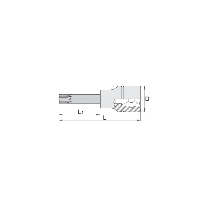 Vaso 1/2" TX largo - 192/2TXL