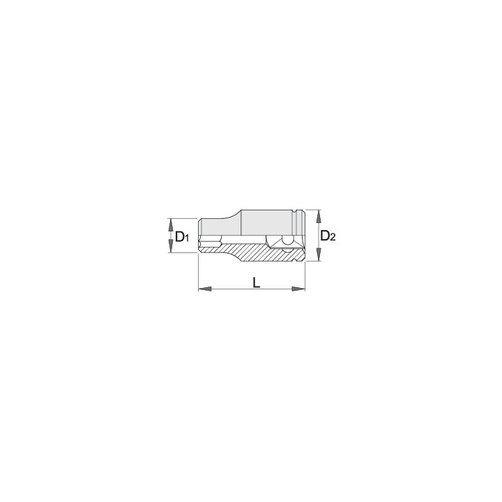 Vaso 1/4" Torx, hembra - 189/2