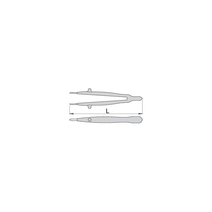Pinza de precisión, punta plana, aislada - 1340VDP