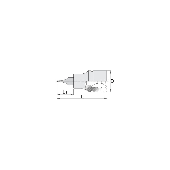 Vaso con punta plana de 1/4" - 187/2SL