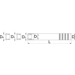 Tubo para insertar rulemán de empuje 1" x 1.1/8" x 1.1/4" x 1.1/2"