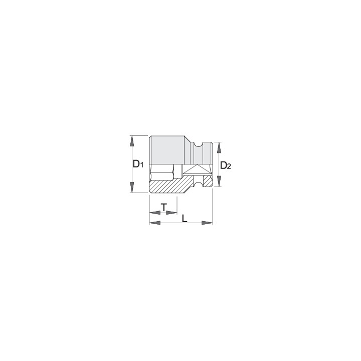 Vaso 1.1/2" de impacto - 234/4 6p