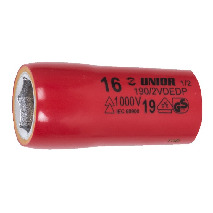Vaso 1/2" aislado, 6 caras - 190/2VDEDP