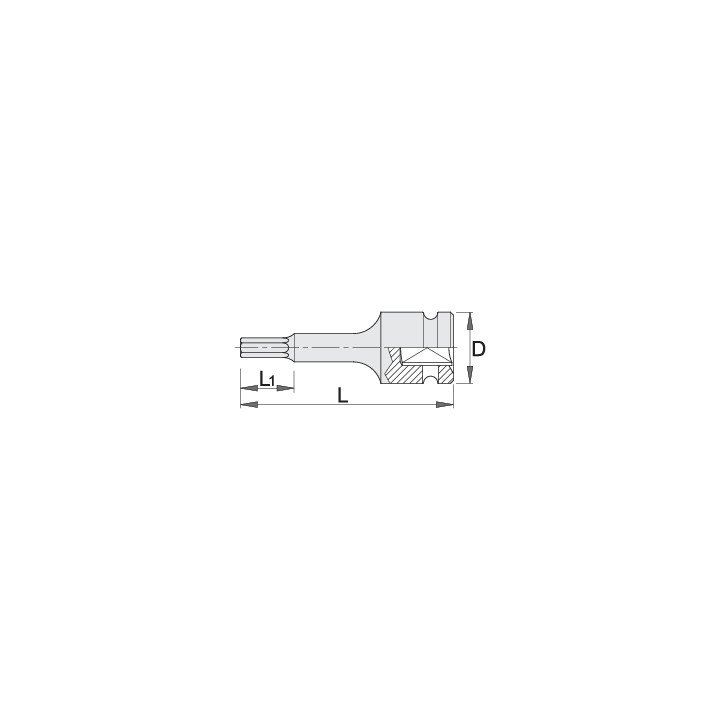 Vaso 1/2" de impacto con punta hexagonal - 231/4AHX