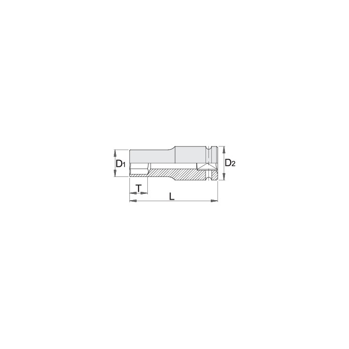 Vaso 3/4" de impacto largo - 232/4L6p