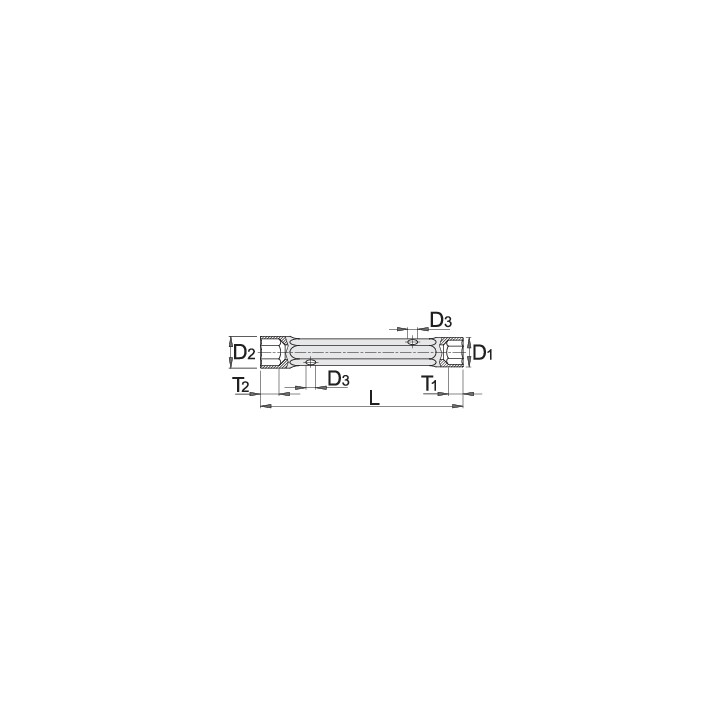 Llave de tubo de cuerpo hexagonal - 216/1
