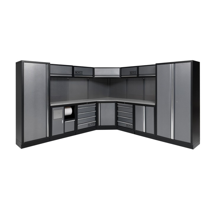 Conjunto De Taller Modular Con Esquinero De 7 Módulos Con Base De
