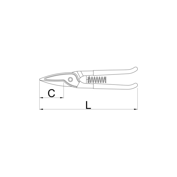 Tijera para chapa, modelo BERLINER - 569R/7P