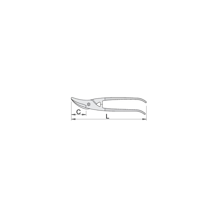 Tijera para chapa, modelo carrocero - 572L/7P