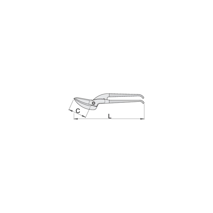 Tijera para chapa, modelo PELICAN - 567R/7P