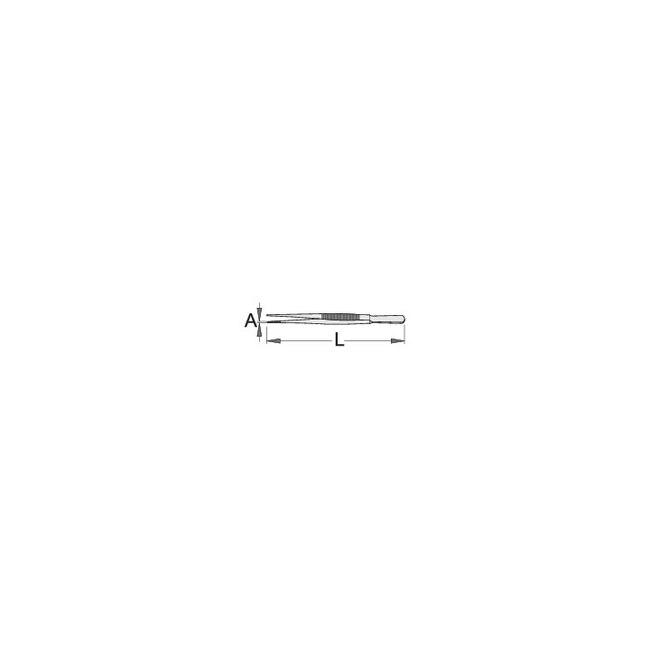 Pinza de precisión, punta plana - 1342