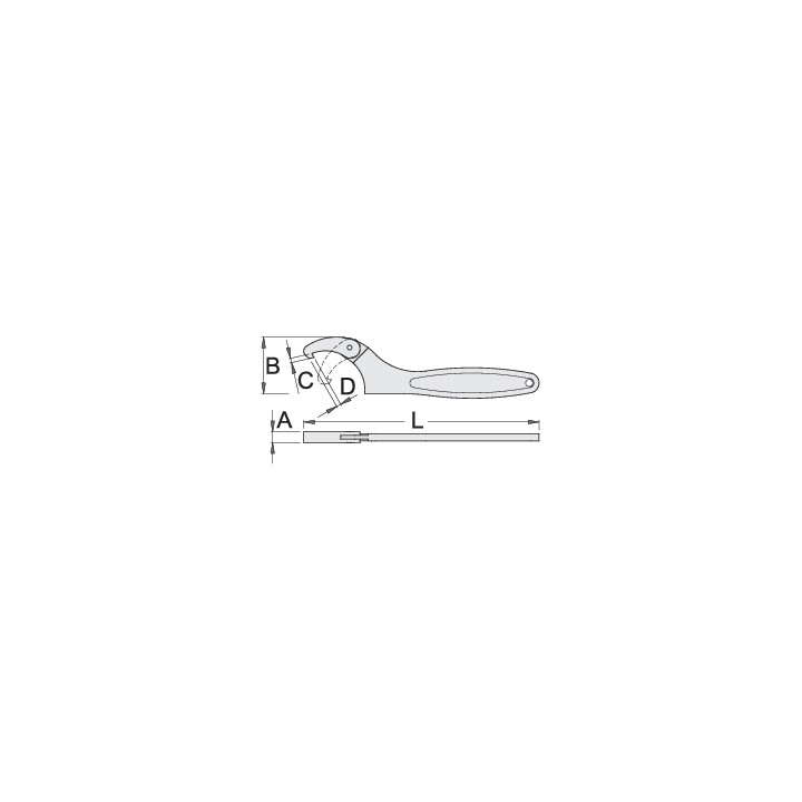 Llave de gancho articulada - 255/2F