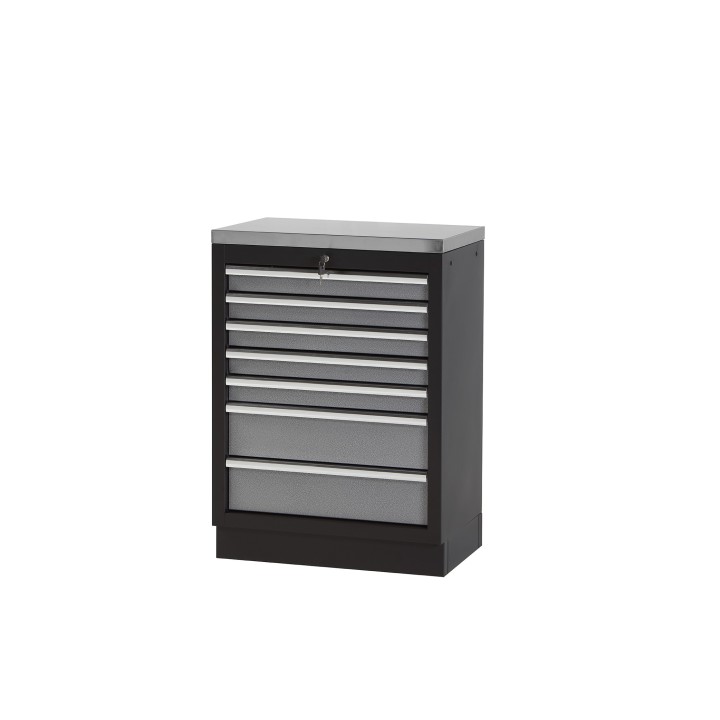 Armario Base De 7 Cajones Con Base De Acero Inoxidable Y Cerradura