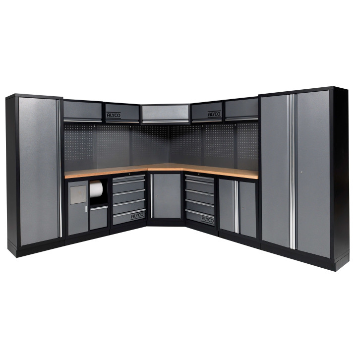 Conjunto De Taller Modular Con Esquinero De 7 Módulos Con Base De