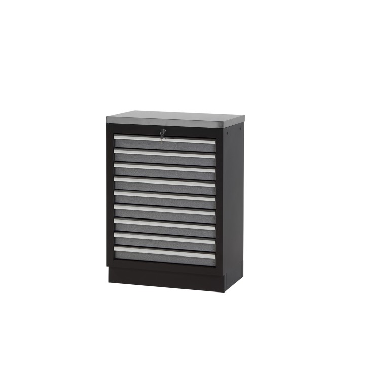 Armario Base De 9 Cajones Con Base De Acero Inoxidable Y Cerradura