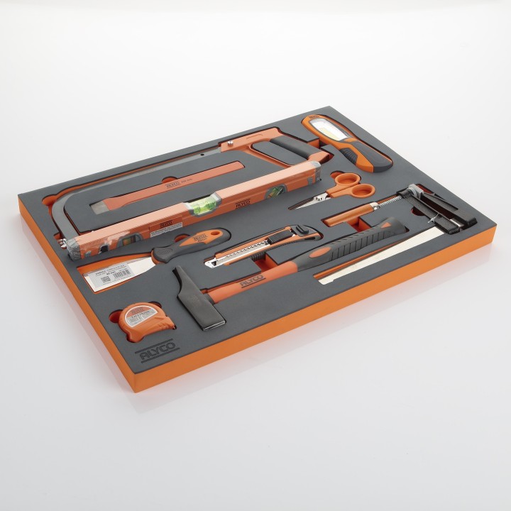 Bandeja de Espuma con Juego de Herramientas Varias ALYCO ORANGE