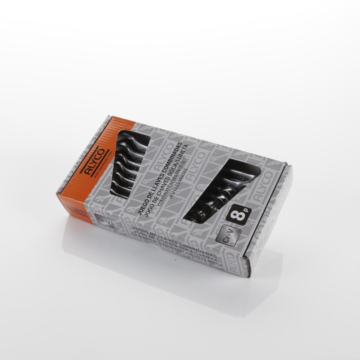 Juego De Llaves Combinadas 8 Piezas En Soporte Plástico ALYCO ORANGE