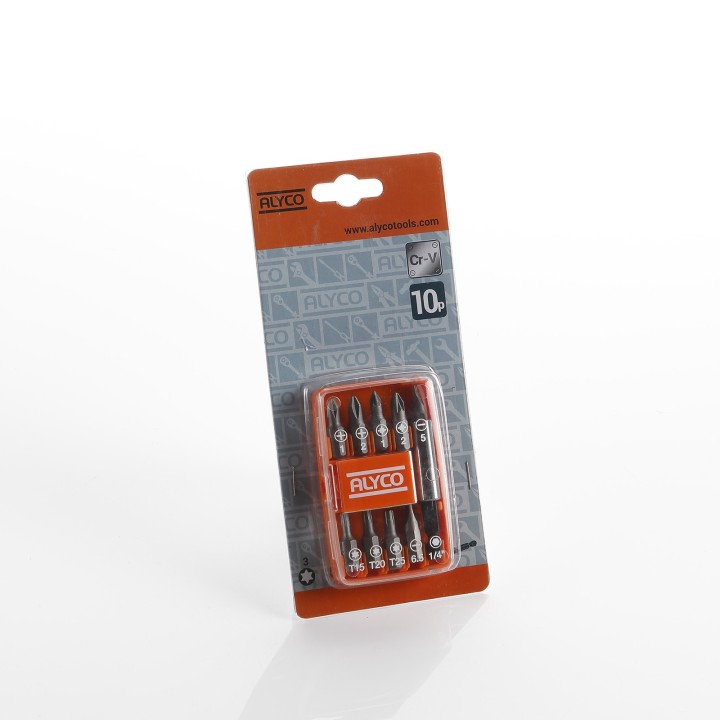 Juego De 9 Puntas De Atornillar De 1/4" Y Adaptador Magnético En