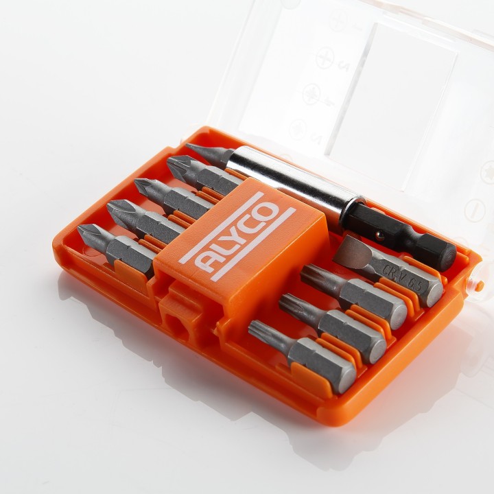 Juego De 9 Puntas De Atornillar De 1/4" Y Adaptador Magnético En