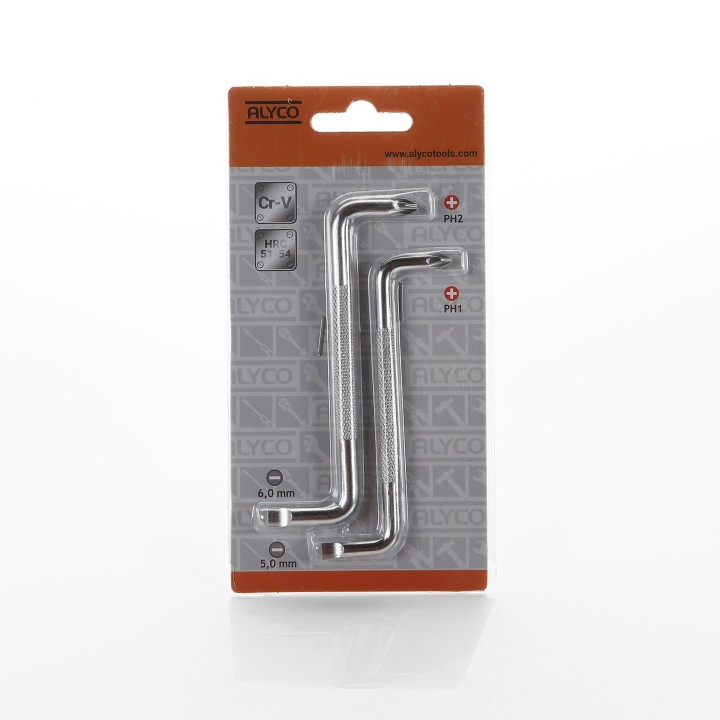 Juego De 2 Llaves Acodadas De Doble Punta ALYCO ORANGE