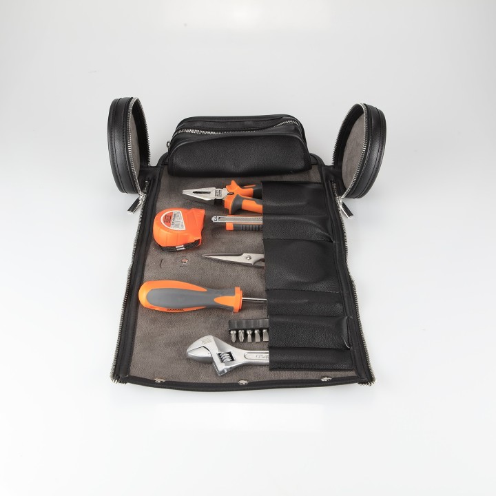 Bolsa Enrollable de Cuero Sintético PU con 14 Htas. ALYCO ORANGE