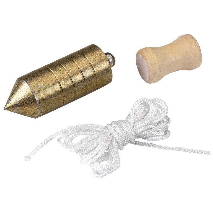 Plomada De Acero De Albañil Con Nuez De Madera ALYCO