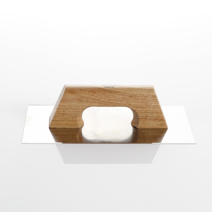 Llana Rectangular Inoxidable Afilada Mango Madera ALYCO