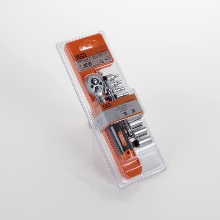 Juego De Llaves De Vaso Y Carraca De 1/4" 12 Piezas ALYCO ORANGE