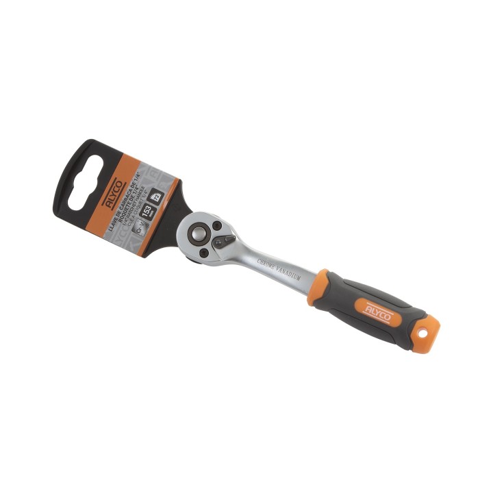 Llave De Carraca De Cuadradillo 1/4" 72 Dientes ALYCO ORANGE