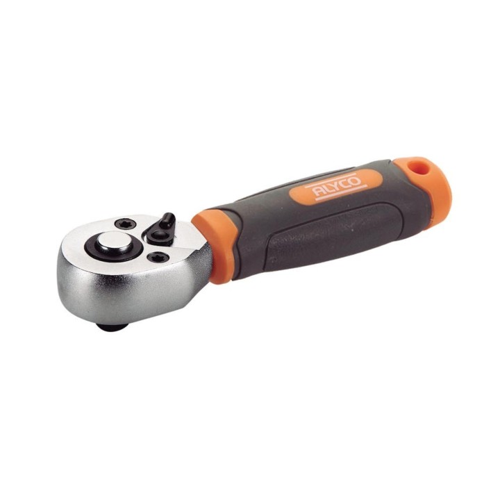 Llave De Carraca Corta De Cuadradillo 1/4" 72 Dientes ALYCO ORANGE