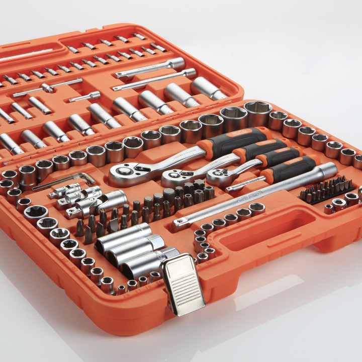 Juego De Llaves De Vaso De 1/2" + 3/8" + 1/4" 171 Piezas ALYCO ORANGE