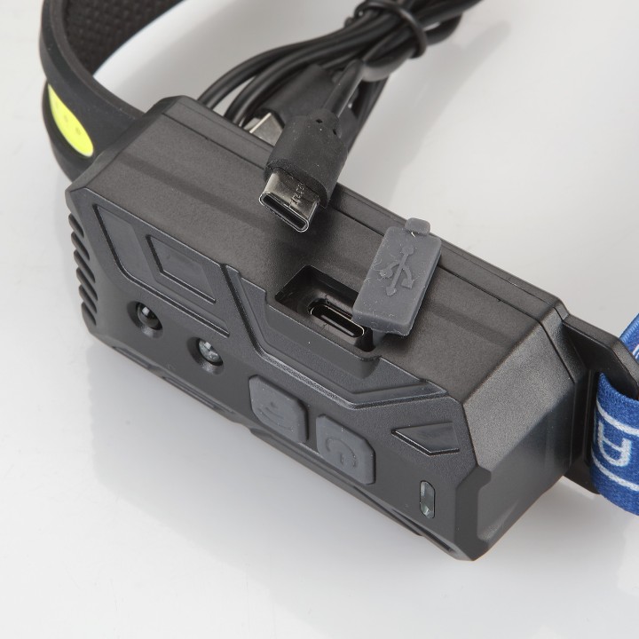 Linterna Frontal Recargable Flexible 2Led C/ Sensor COB 5 w