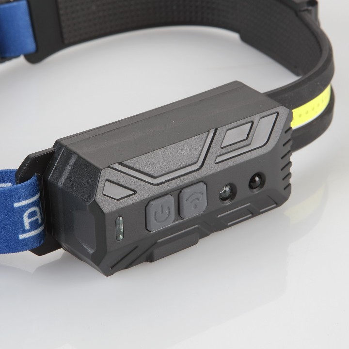 Linterna Frontal Recargable Flexible 2Led C/ Sensor COB 5 w