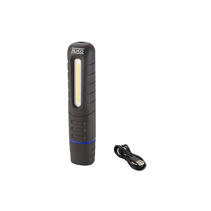 Linterna Recargable Reforzada Abatible Bifocal 10W Cob Ip65 ALYCO