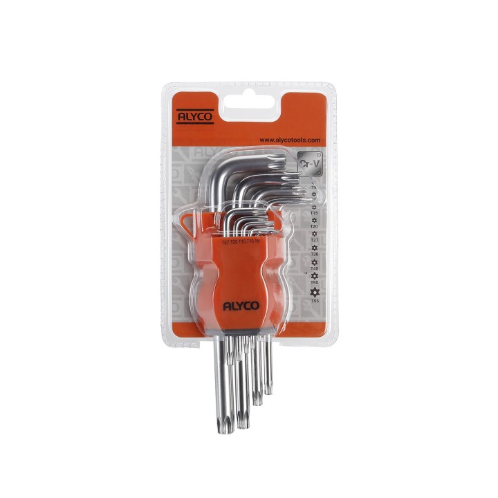 Juego De Llaves Acodadas Torx Inviolable, Soporte De Plástico ALYCO