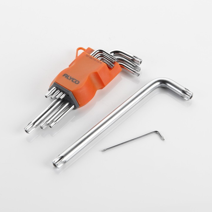 Juego De Llaves Acodadas Torx Inviolable, Soporte De Plástico ALYCO