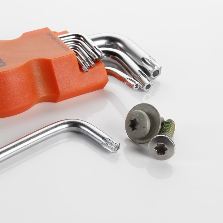 Juego De Llaves Acodadas Torx Inviolable, Soporte De Plástico ALYCO