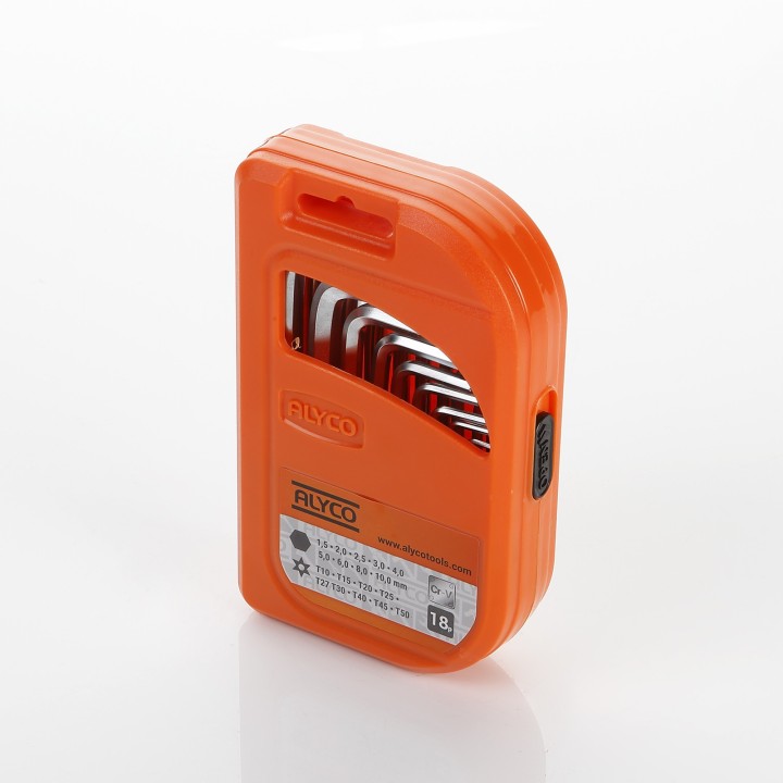 Juego De Llaves Allen Y Torx Inviolable, Estuche De Plástico ALYCO