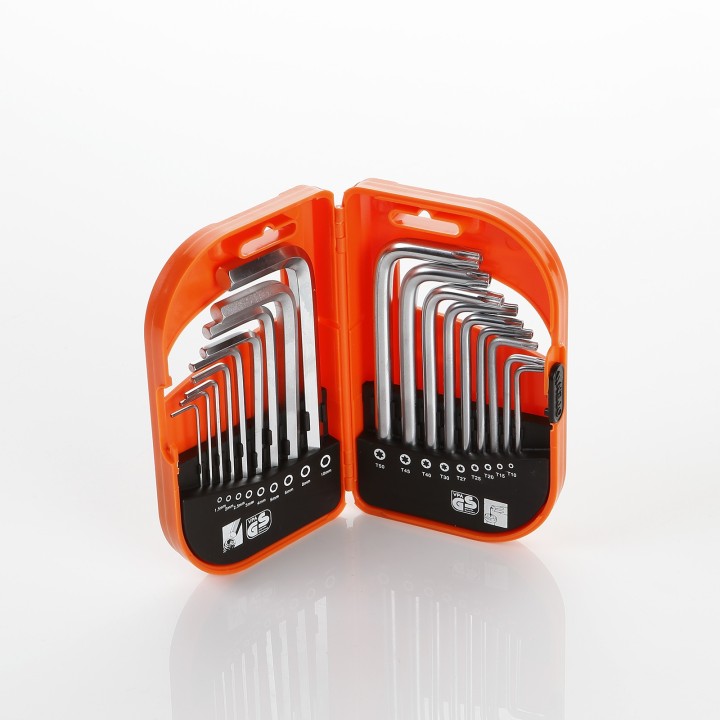 Juego De Llaves Allen Y Torx Inviolable, Estuche De Plástico ALYCO