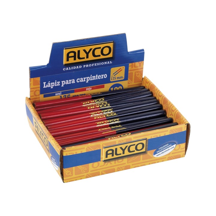 Lápiz Para Carpintero 2 Colores Azul Y Rojo ALYCO