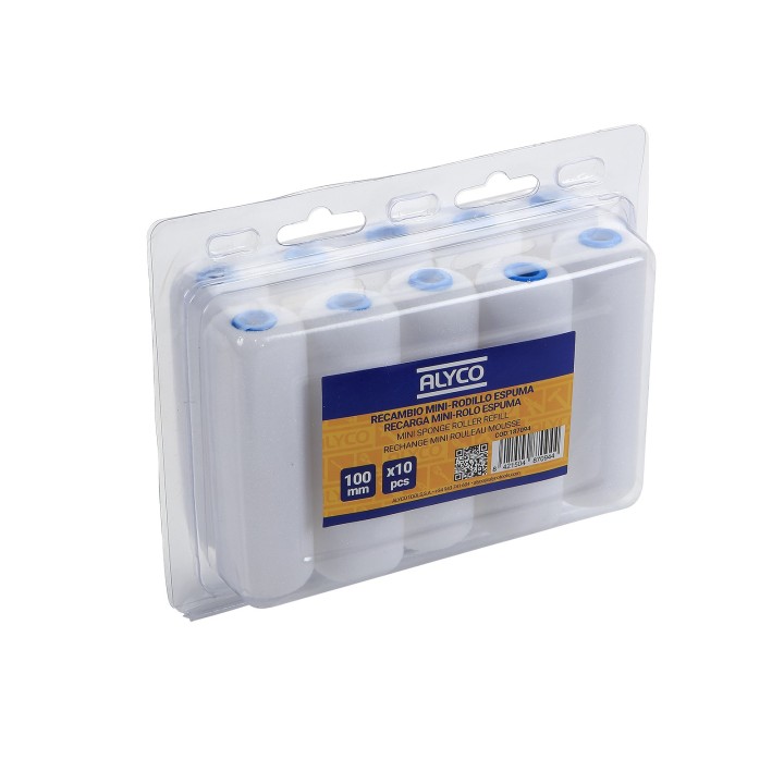Set de 10 recambios mini-rodillo de esponja ALYCO