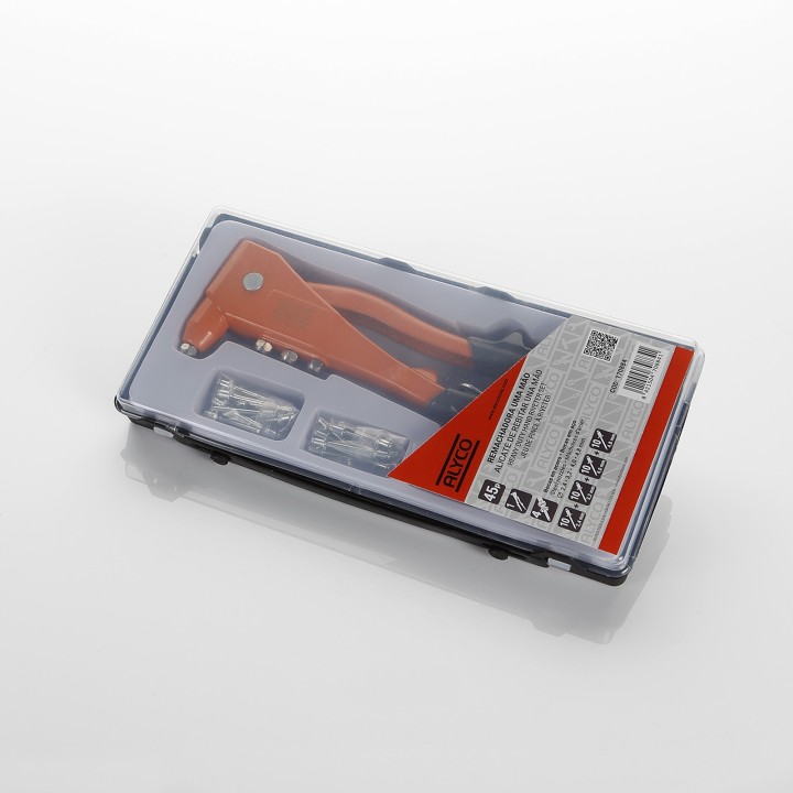 Juego De Remachadora 45 Piezas En Caja De Plástico ALYCO ORANGE